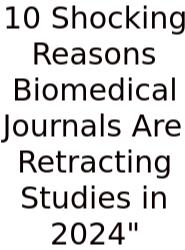 10 Shocking Reasons Biomedical Journals Are Retracting Studies In 2024