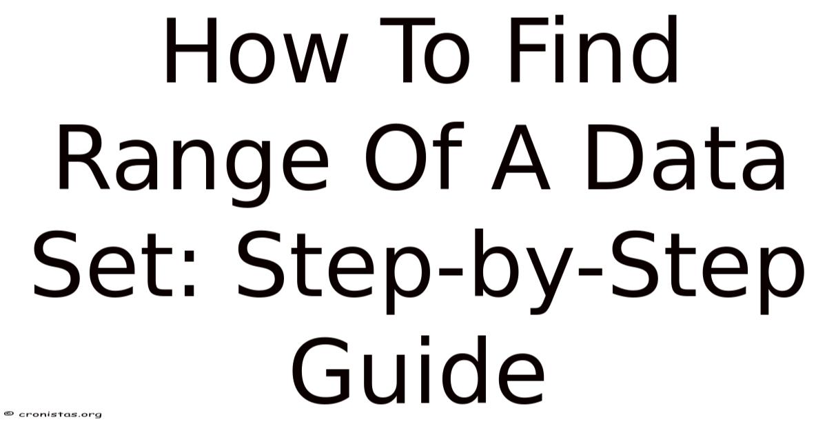 How To Find Range Of A Data Set: Step-by-Step Guide