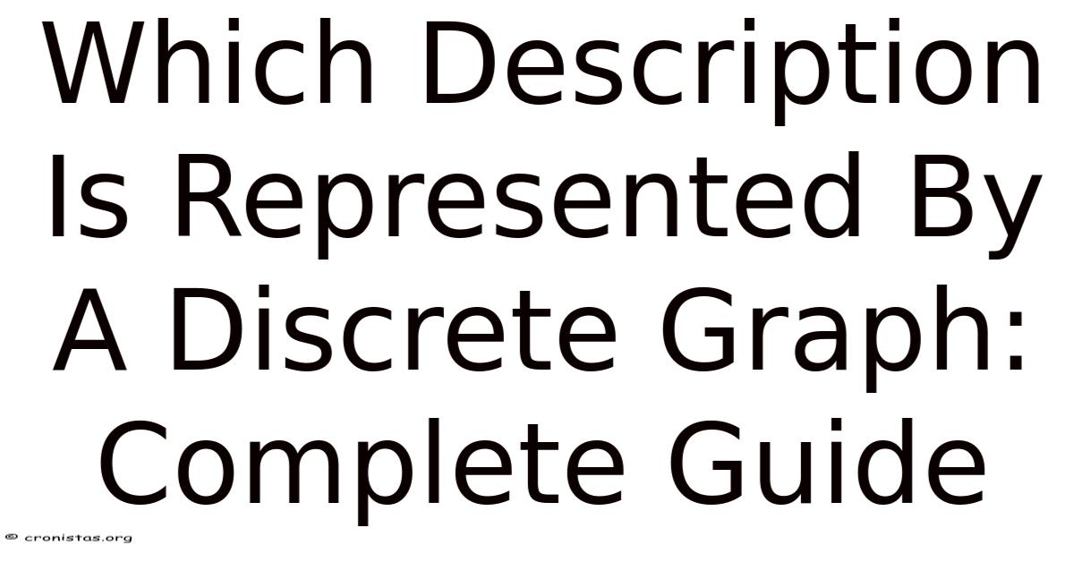 Which Description Is Represented By A Discrete Graph: Complete Guide